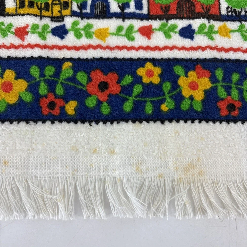 1970s Dish‎ Towel & Dishcloth Set by Sayco Kitchen Towels Row Home Country Town